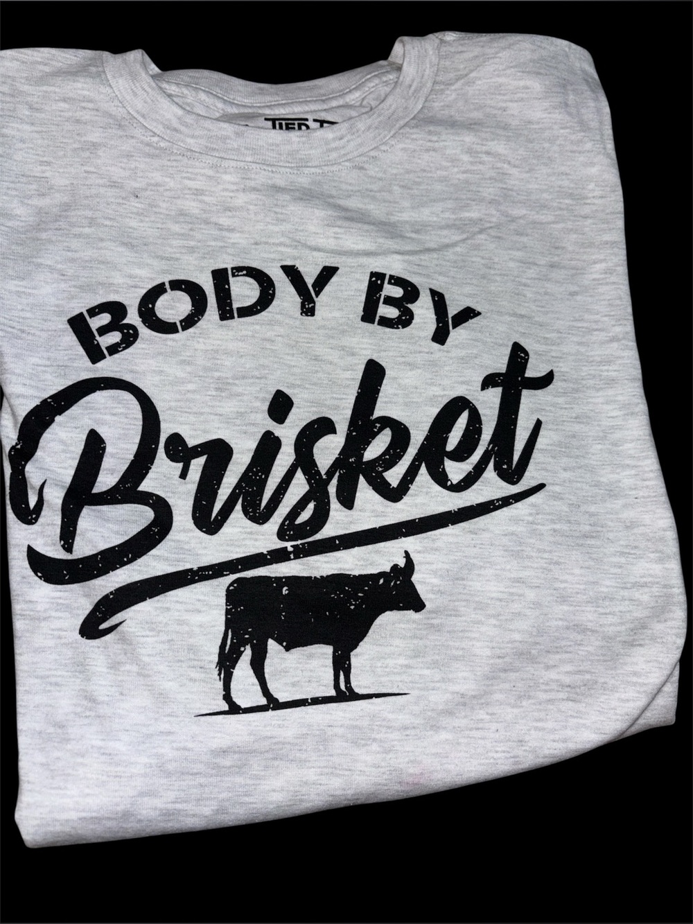 Body By Brisket Graphic Short Sleeve Tee - Light Gray